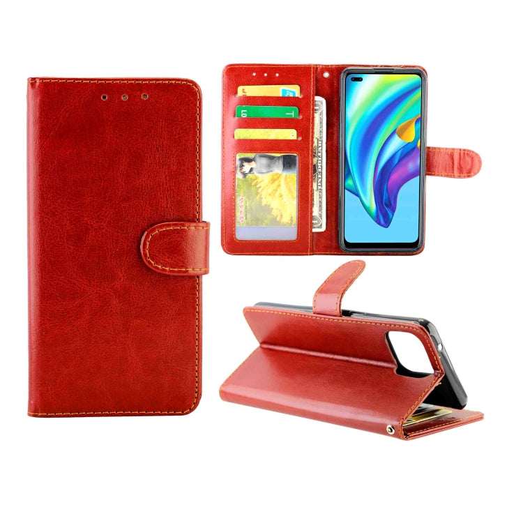 For OPPO Reno4 Lite / F17 Pro/A93 Crazy Horse Texture Leather Horizontal Flip Protective Case with Holder & Card Slots & Wallet & Photo Frame