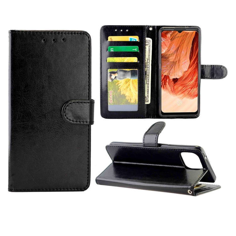 For OPPO F17 / A73 (2020) 4G Crazy Horse Texture Leather Horizontal Flip Protective Case with Holder & Card Slots & Wallet & Photo Frame