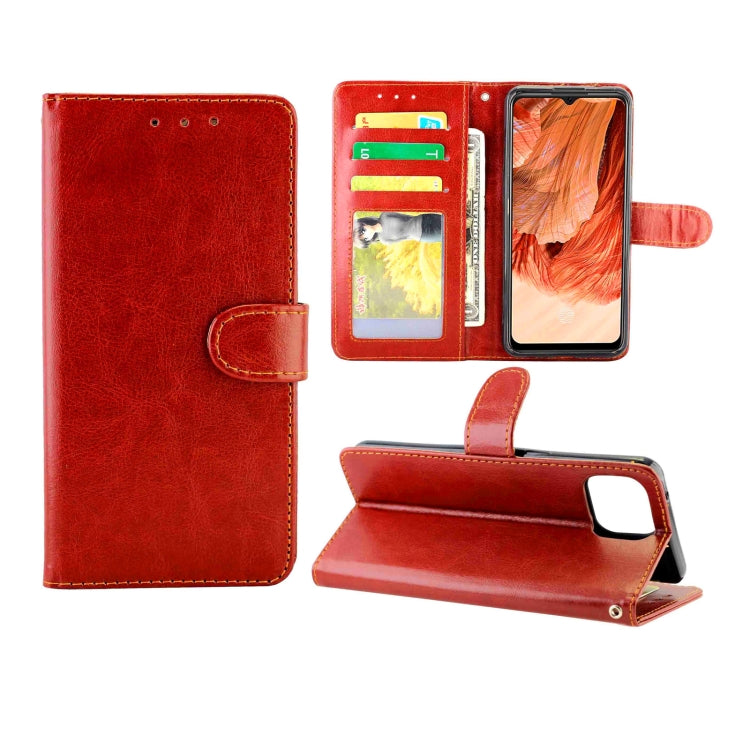 For OPPO F17 / A73 (2020) 4G Crazy Horse Texture Leather Horizontal Flip Protective Case with Holder & Card Slots & Wallet & Photo Frame