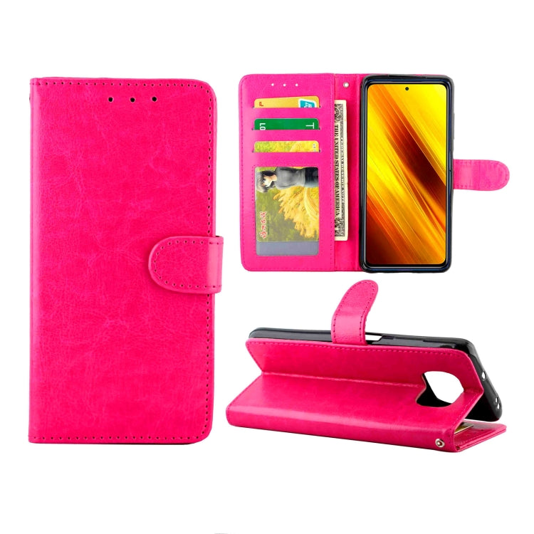 For Xiaomi Poco X3 NFC Crazy Horse Texture Leather Horizontal Flip Protective Case with Holder & Card Slots & Wallet & Photo Frame
