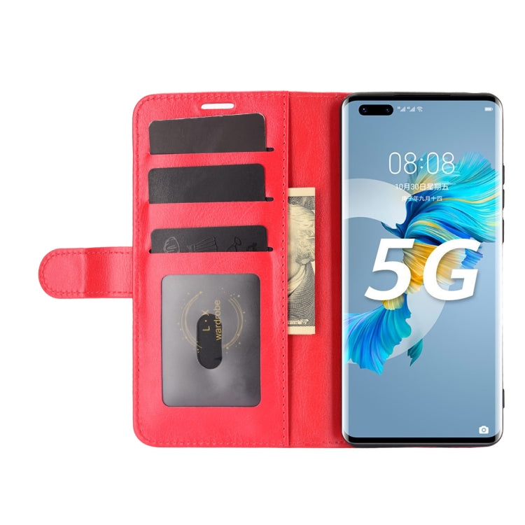 For Huawei Mate 40 Pro+ R64 Texture Single Horizontal Flip Leather Case with Holder & Card Slots & Wallet& Photo Frame