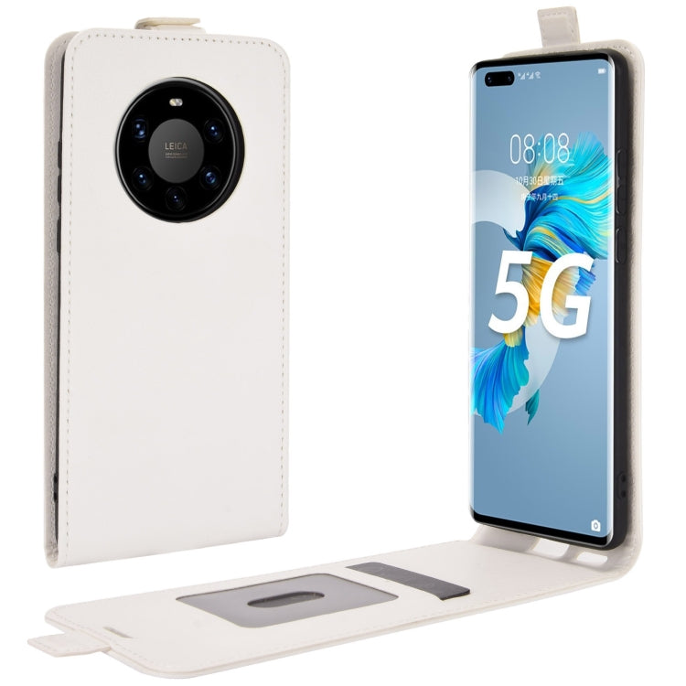 For Huawei Mate 40 Pro+ R64 Texture Single Vertical Flip Leather Protective Case with Card Slots & Photo Frame