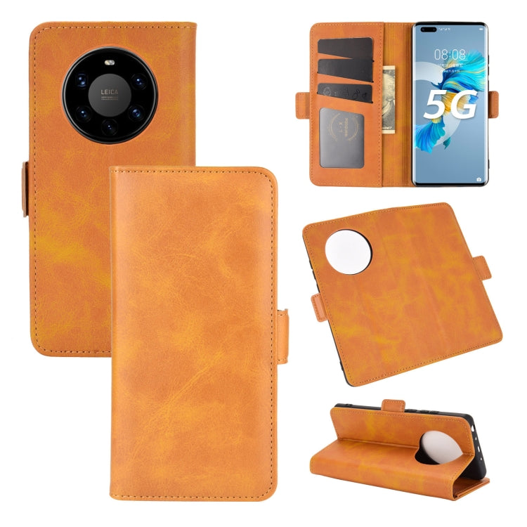 For Huawei Mate 40 Pro+ Dual-side Magnetic Buckle Horizontal Flip Leather Case with Holder & Card Slots & Wallet