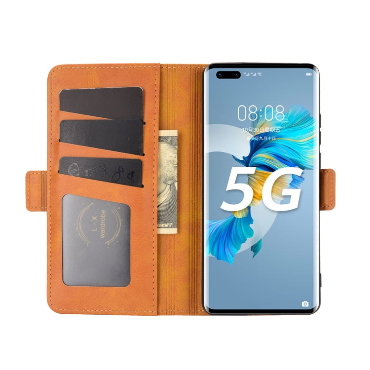 For Huawei Mate 40 Pro+ Dual-side Magnetic Buckle Horizontal Flip Leather Case with Holder & Card Slots & Wallet