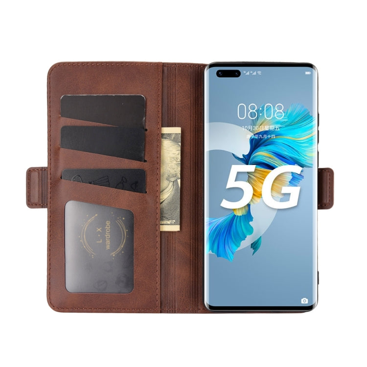 For Huawei Mate 40 Pro+ Dual-side Magnetic Buckle Horizontal Flip Leather Case with Holder & Card Slots & Wallet