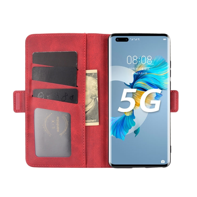 For Huawei Mate 40 Pro+ Dual-side Magnetic Buckle Horizontal Flip Leather Case with Holder & Card Slots & Wallet