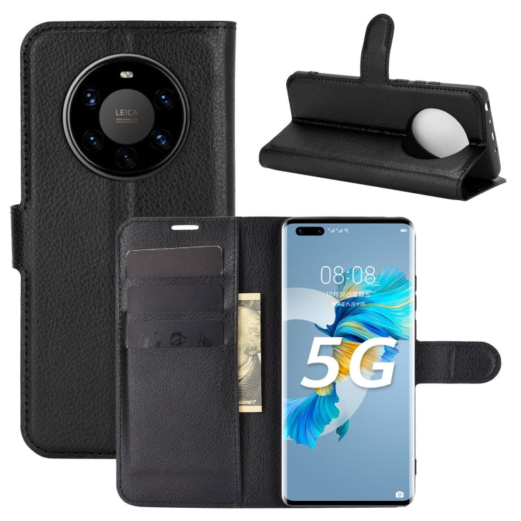For Huawei Mate 40 Pro+ Litchi Texture Horizontal Flip Protective Case with Holder & Card Slots & Wallet