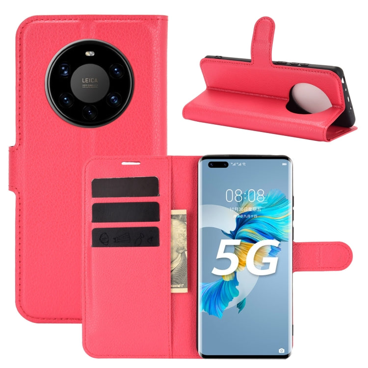 For Huawei Mate 40 Pro+ Litchi Texture Horizontal Flip Protective Case with Holder & Card Slots & Wallet
