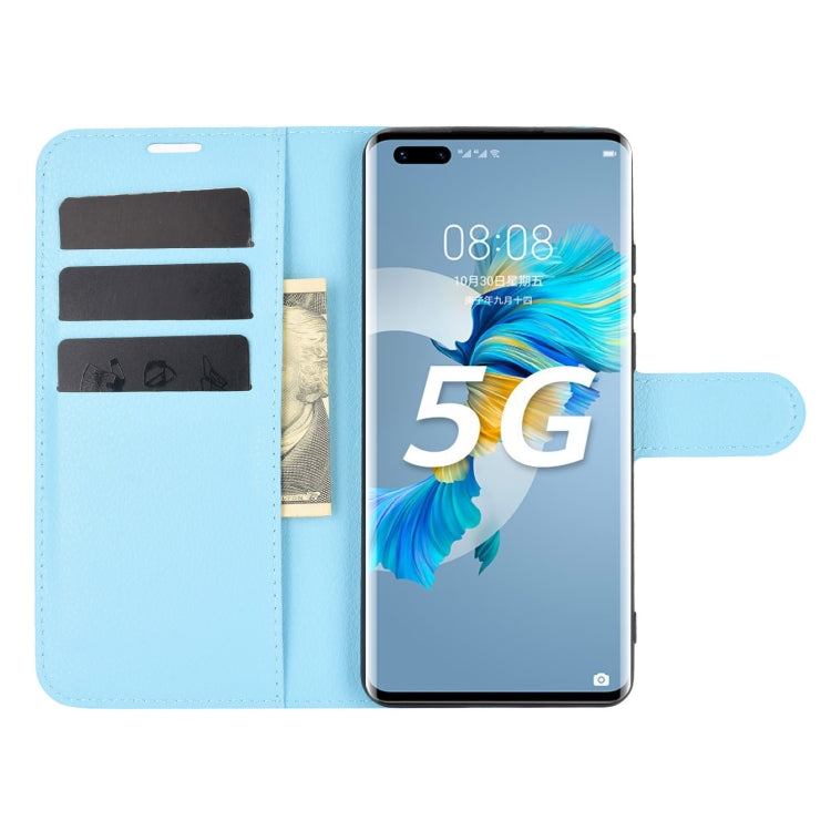 For Huawei Mate 40 Pro+ Litchi Texture Horizontal Flip Protective Case with Holder & Card Slots & Wallet