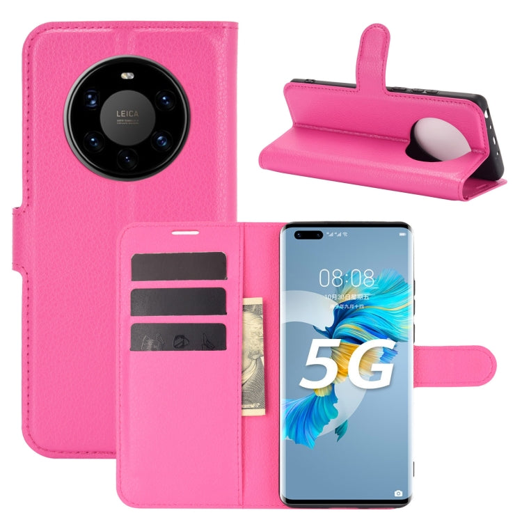 For Huawei Mate 40 Pro+ Litchi Texture Horizontal Flip Protective Case with Holder & Card Slots & Wallet
