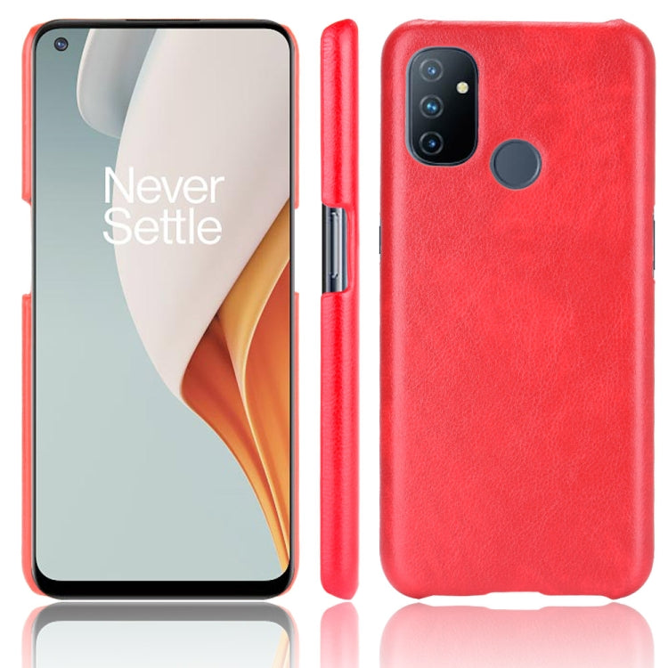 For OnePlus Nord N100 Shockproof Litchi Texture PC + PU Case