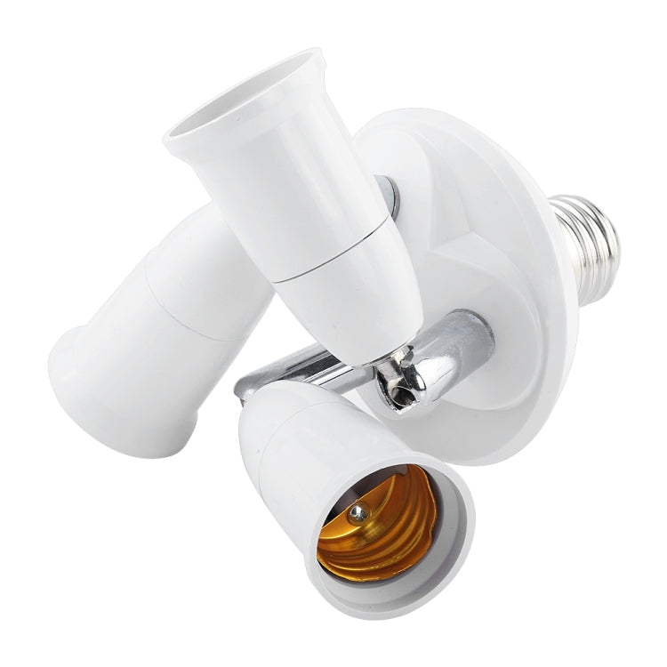 E27 to E27 Splitter Adjustable LED Light Bulb Holder Adapter Converter Socket Light Bulb Holder, type:3 In 1