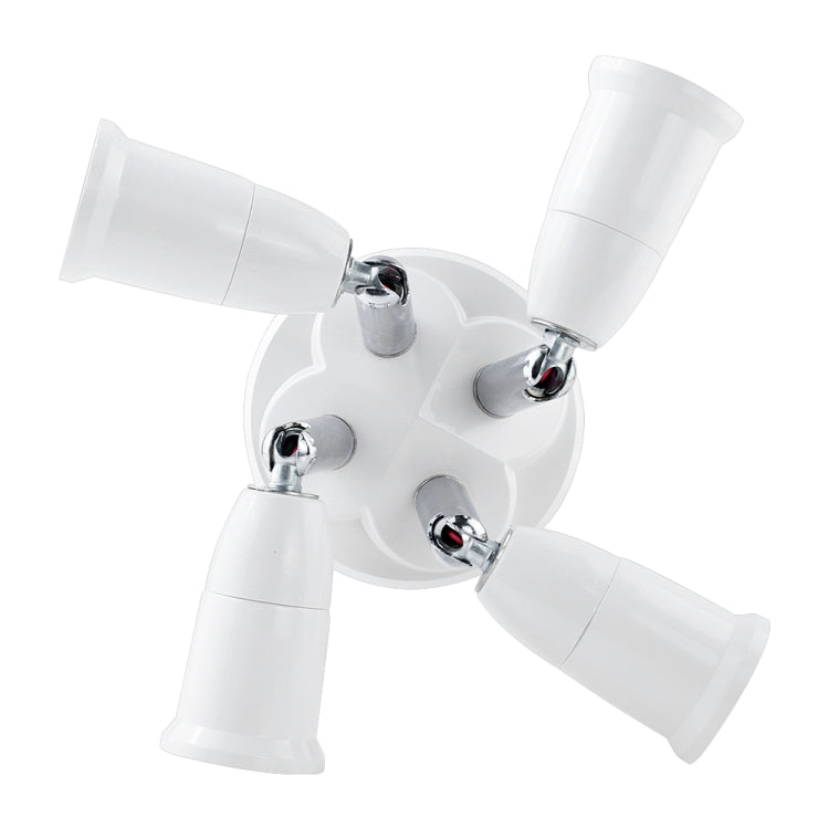E27 to E27 Splitter Adjustable LED Light Bulb Holder Adapter Converter Socket Light Bulb Holder, type:5 In 1