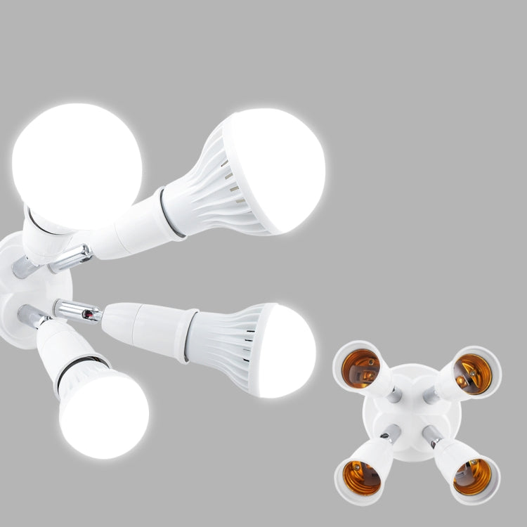 E27 to E27 Splitter Adjustable LED Light Bulb Holder Adapter Converter Socket Light Bulb Holder, type:5 In 1