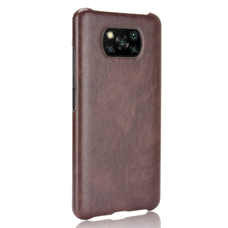 For Xiaomi Poco X3 NFC Shockproof Litchi Texture PC + PU Case