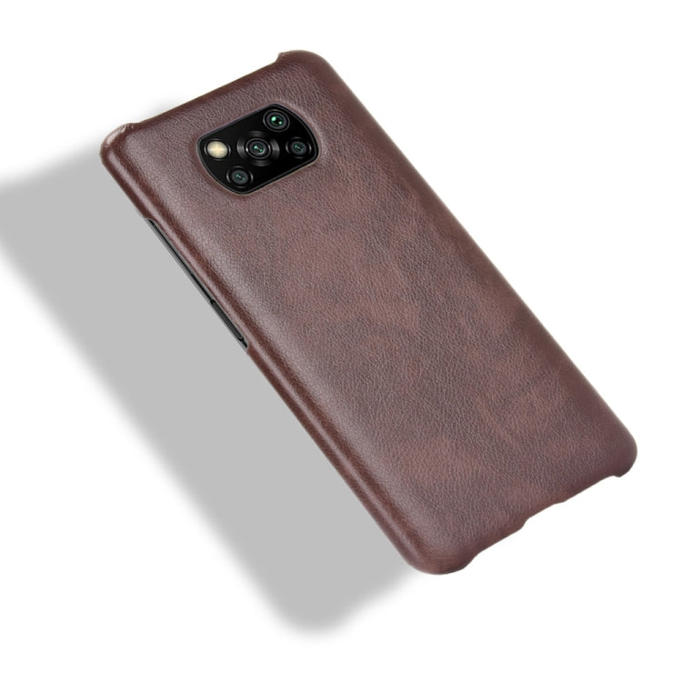 For Xiaomi Poco X3 NFC Shockproof Litchi Texture PC + PU Case