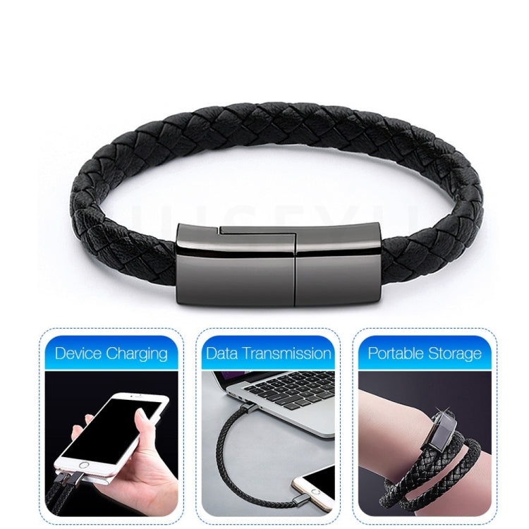XJ-27 3A USB to USB-C / Type-C Creative Bracelet Data Cable, Cable Length: 22.5cm