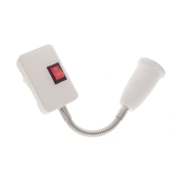 30CM AC 110-220V 6A E27 Bulb Holder Flexible Extension Converter Switch Adapter Socket