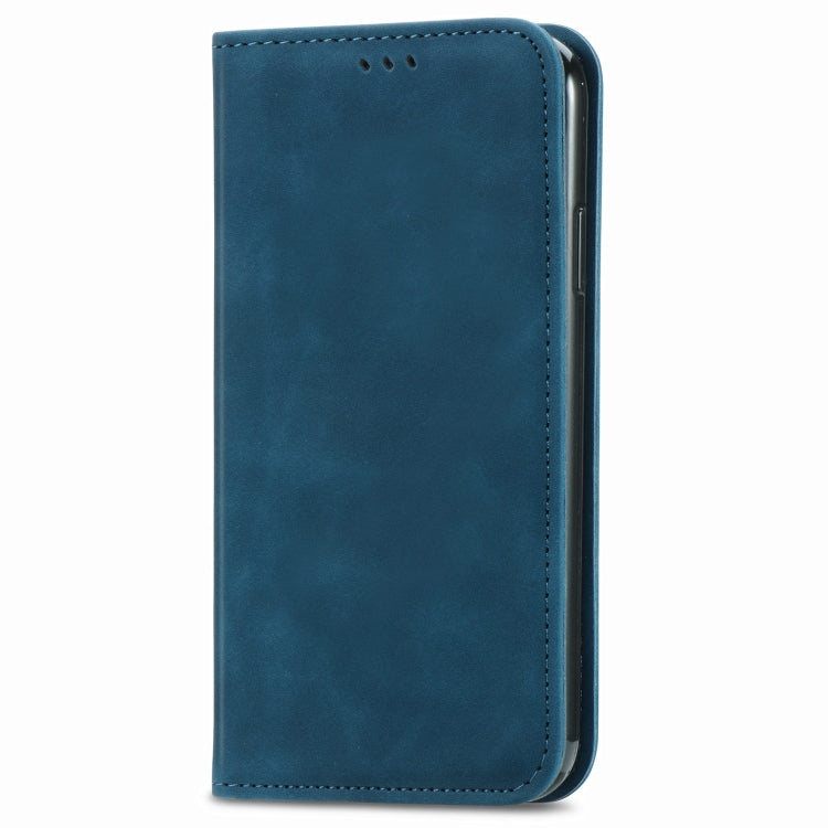 For iPhone 12 Pro Max Retro Skin Feel Business Magnetic Horizontal Flip Leather Case with Holder & Card Slots & Wallet & Photo Frame