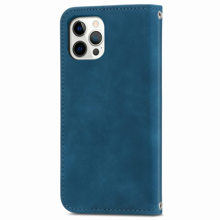 For iPhone 12 Pro Max Retro Skin Feel Business Magnetic Horizontal Flip Leather Case with Holder & Card Slots & Wallet & Photo Frame