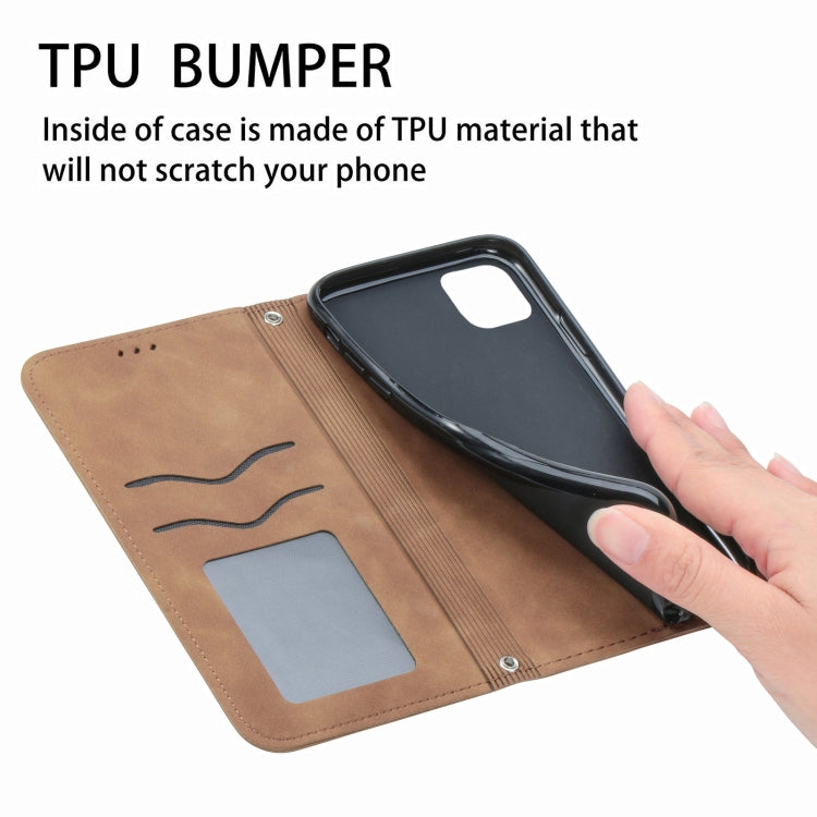 For iPhone 12 Pro Max Retro Skin Feel Business Magnetic Horizontal Flip Leather Case with Holder & Card Slots & Wallet & Photo Frame