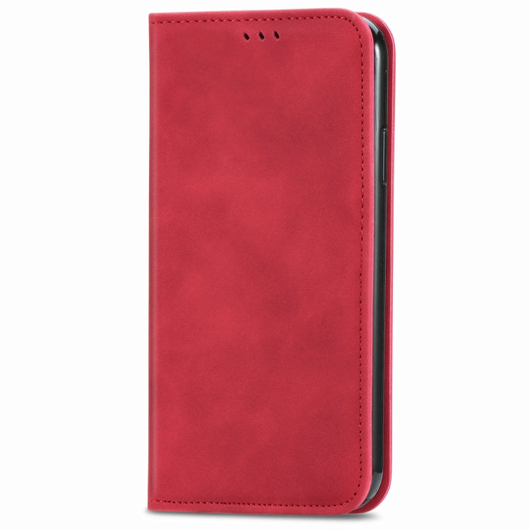 For iPhone 12 Pro Max Retro Skin Feel Business Magnetic Horizontal Flip Leather Case with Holder & Card Slots & Wallet & Photo Frame