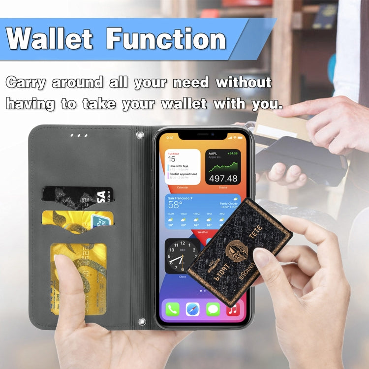 For iPhone 12 / 12 Pro Retro Skin Feel Business Magnetic Horizontal Flip Leather Case with Holder & Card Slots & Wallet & Photo Frame