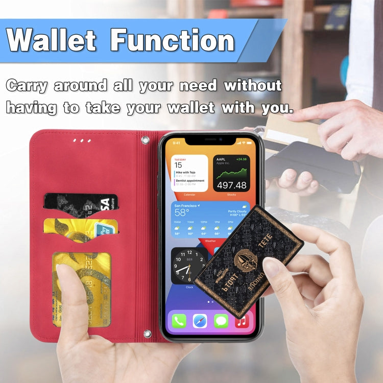 For iPhone 12 / 12 Pro Retro Skin Feel Business Magnetic Horizontal Flip Leather Case with Holder & Card Slots & Wallet & Photo Frame