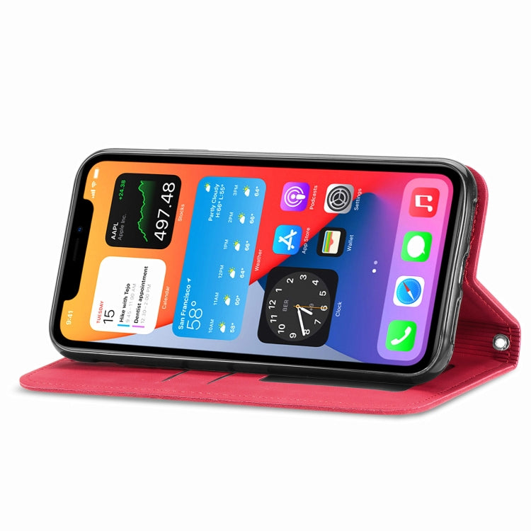 For iPhone 12 / 12 Pro Retro Skin Feel Business Magnetic Horizontal Flip Leather Case with Holder & Card Slots & Wallet & Photo Frame