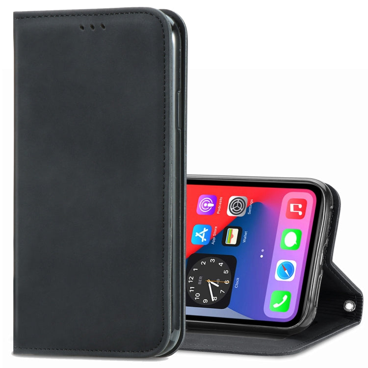 For iPhone 12 mini Retro Skin Feel Business Magnetic Horizontal Flip Leather Case with Holder & Card Slots & Wallet & Photo Frame