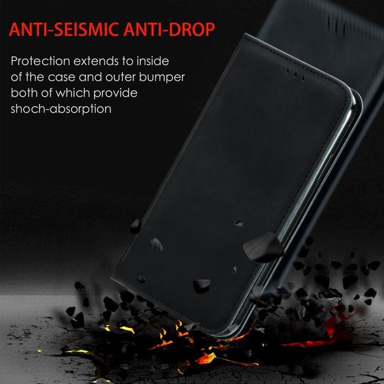 For iPhone 12 mini Retro Skin Feel Business Magnetic Horizontal Flip Leather Case with Holder & Card Slots & Wallet & Photo Frame