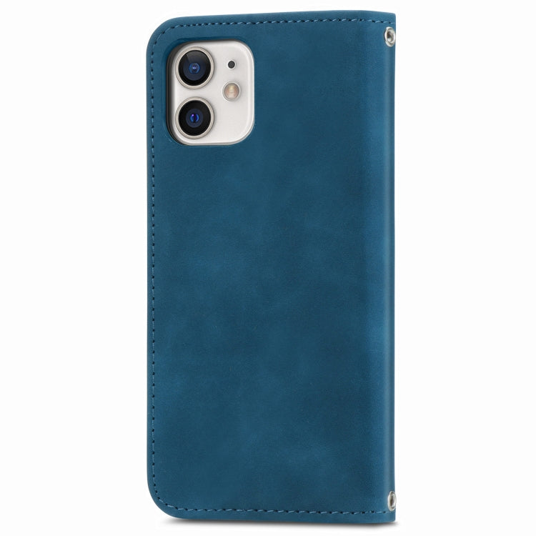 For iPhone 12 mini Retro Skin Feel Business Magnetic Horizontal Flip Leather Case with Holder & Card Slots & Wallet & Photo Frame