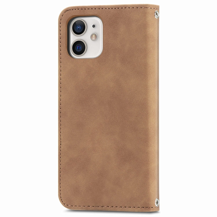 For iPhone 12 mini Retro Skin Feel Business Magnetic Horizontal Flip Leather Case with Holder & Card Slots & Wallet & Photo Frame