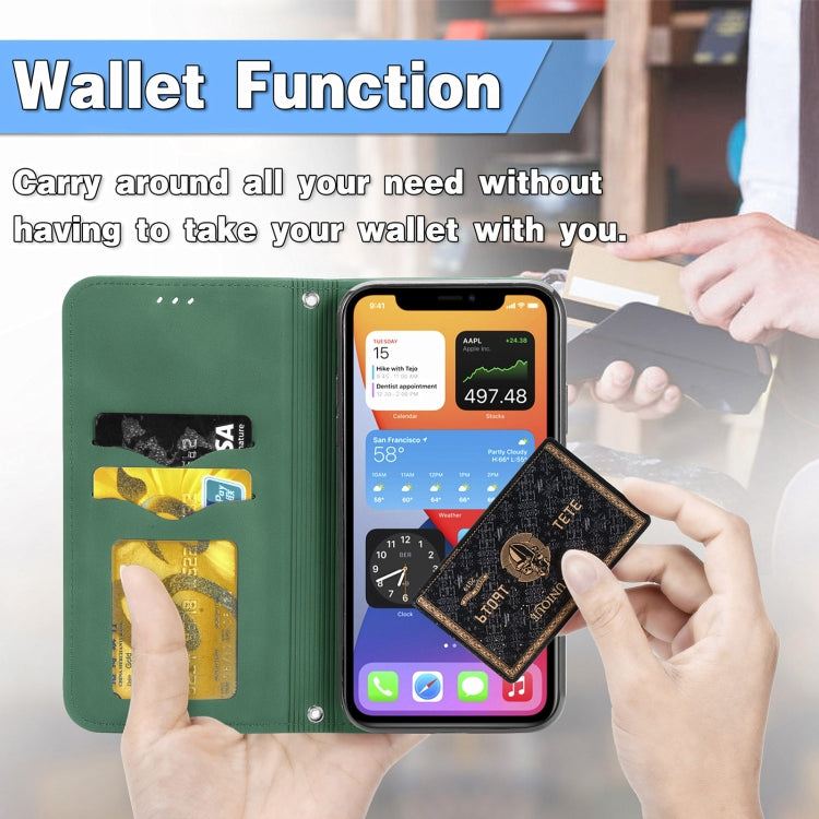 For iPhone 12 mini Retro Skin Feel Business Magnetic Horizontal Flip Leather Case with Holder & Card Slots & Wallet & Photo Frame