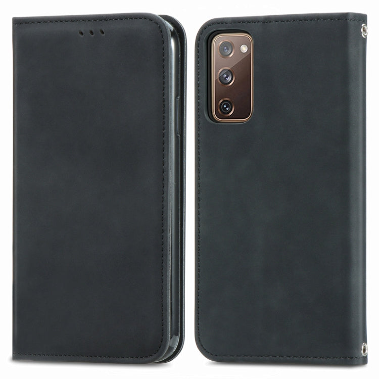Retro Skin Feel Business Magnetic Horizontal Flip Leather Case With Holder & Card Slots & Wallet & Photo Frame For Samsung Galaxy S20 FE
