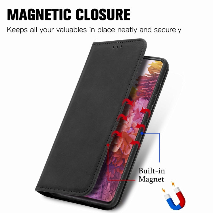 Retro Skin Feel Business Magnetic Horizontal Flip Leather Case With Holder & Card Slots & Wallet & Photo Frame For Samsung Galaxy S20 FE