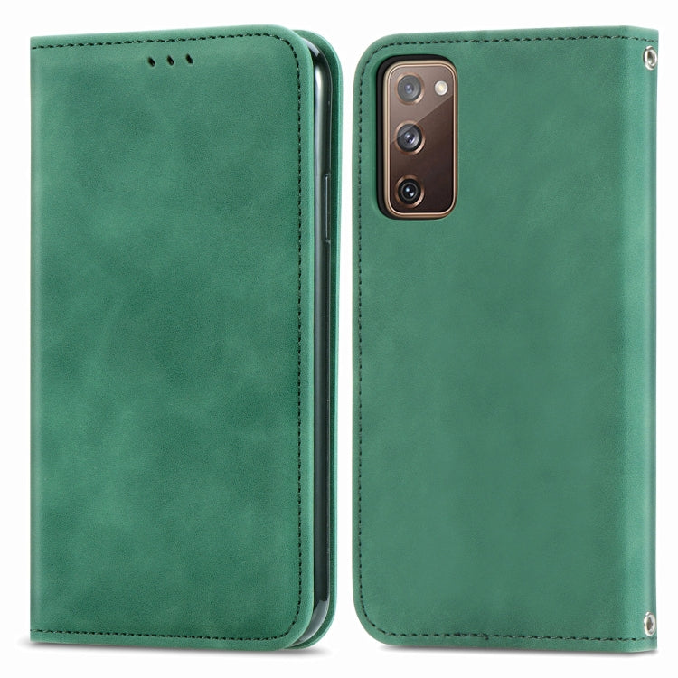 Retro Skin Feel Business Magnetic Horizontal Flip Leather Case With Holder & Card Slots & Wallet & Photo Frame For Samsung Galaxy S20 FE