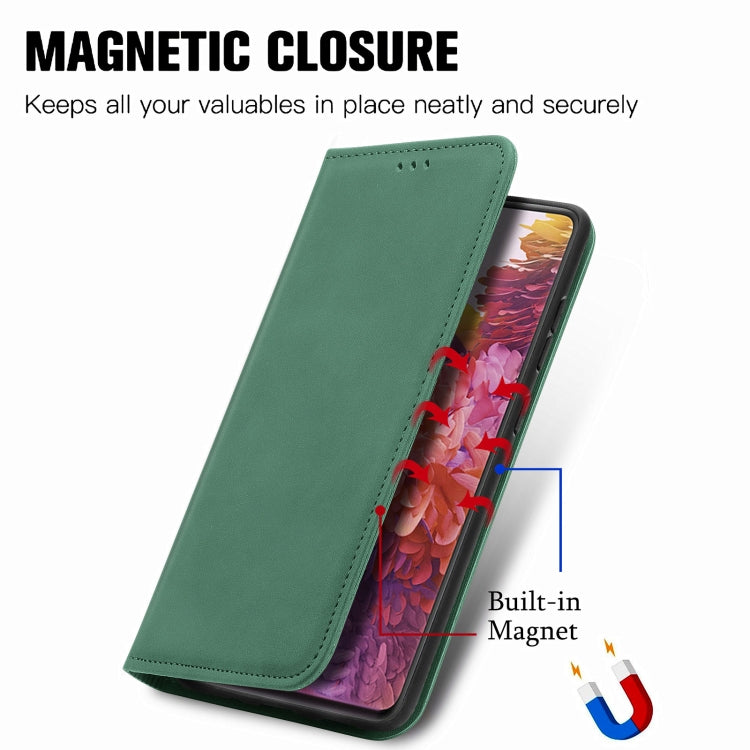 Retro Skin Feel Business Magnetic Horizontal Flip Leather Case With Holder & Card Slots & Wallet & Photo Frame For Samsung Galaxy S20 FE