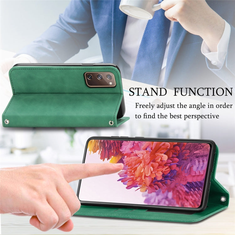 Retro Skin Feel Business Magnetic Horizontal Flip Leather Case With Holder & Card Slots & Wallet & Photo Frame For Samsung Galaxy S20 FE