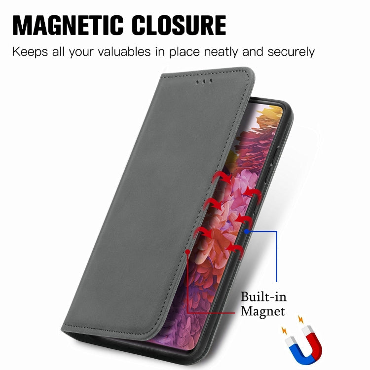 Retro Skin Feel Business Magnetic Horizontal Flip Leather Case With Holder & Card Slots & Wallet & Photo Frame For Samsung Galaxy S20 FE