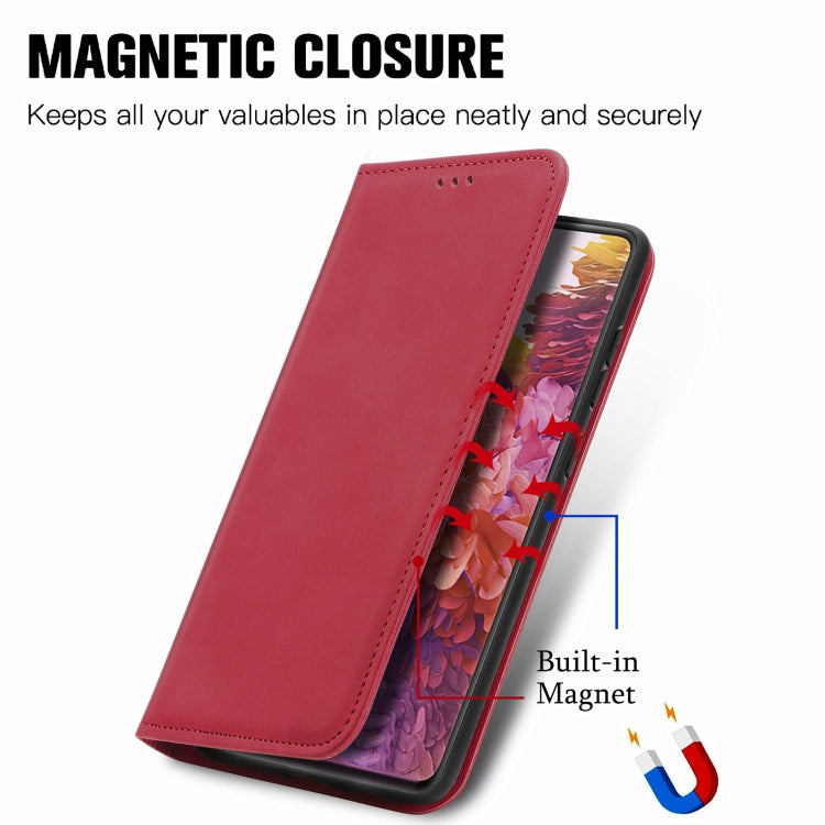 Retro Skin Feel Business Magnetic Horizontal Flip Leather Case With Holder & Card Slots & Wallet & Photo Frame For Samsung Galaxy S20 FE