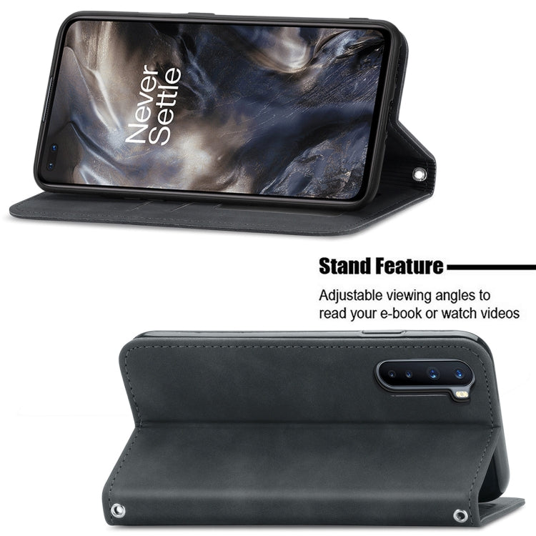 Retro Skin Feel Business Magnetic Horizontal Flip Leather Case With Holder & Card Slots & Wallet & Photo Frame For OnePlus Nord