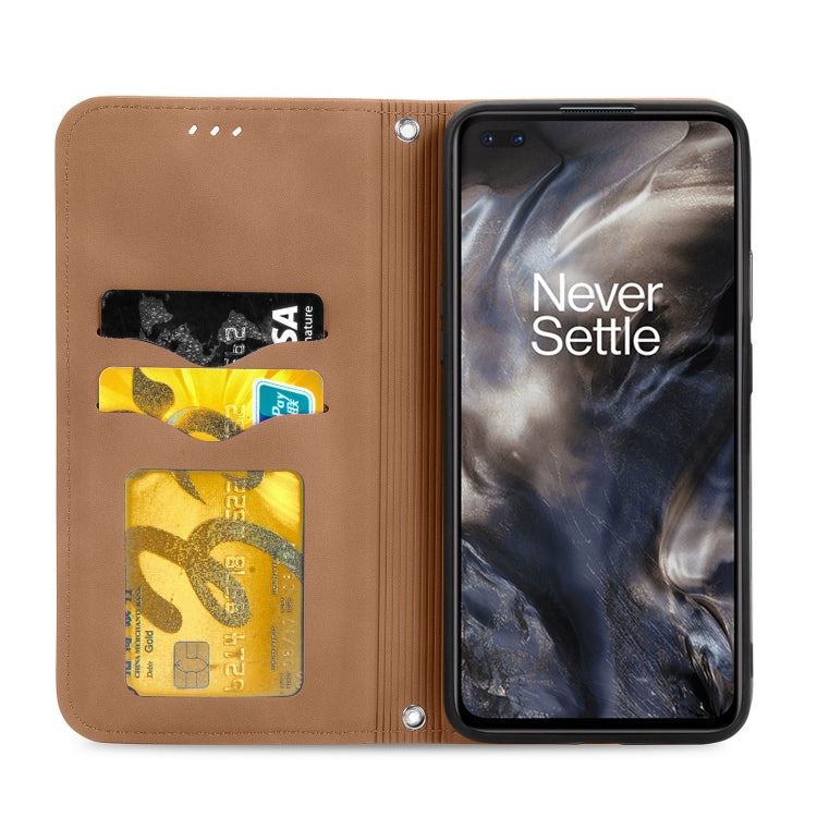 Retro Skin Feel Business Magnetic Horizontal Flip Leather Case With Holder & Card Slots & Wallet & Photo Frame For OnePlus Nord