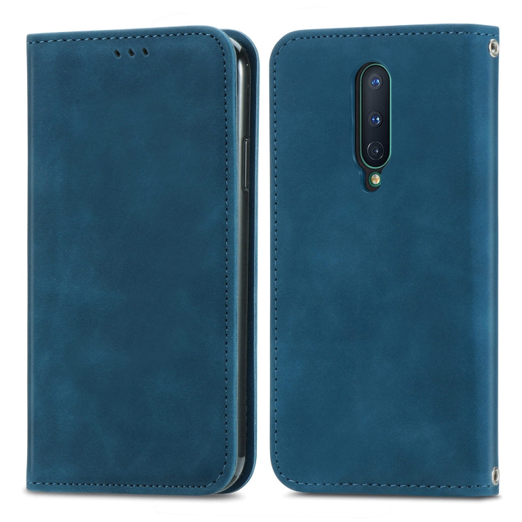 Retro Skin Feel Business Magnetic Horizontal Flip Leather Case With Holder & Card Slots & Wallet & Photo Frame For OnePlus 8