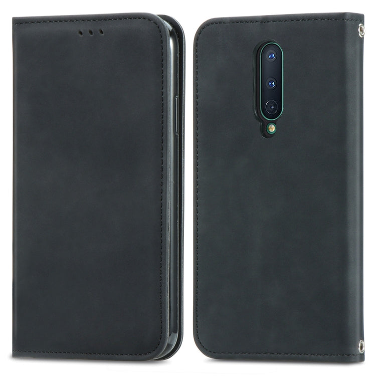 Retro Skin Feel Business Magnetic Horizontal Flip Leather Case With Holder & Card Slots & Wallet & Photo Frame For OnePlus 8