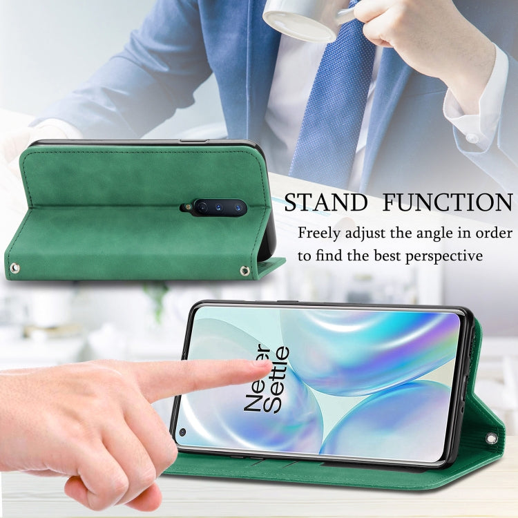 Retro Skin Feel Business Magnetic Horizontal Flip Leather Case With Holder & Card Slots & Wallet & Photo Frame For OnePlus 8