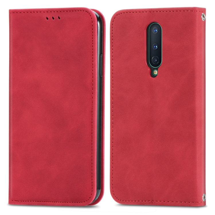 Retro Skin Feel Business Magnetic Horizontal Flip Leather Case With Holder & Card Slots & Wallet & Photo Frame For OnePlus 8