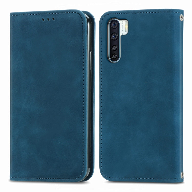 Retro Skin Feel Business Magnetic Horizontal Flip Leather Case With Holder & Card Slots & Wallet & Photo Frame For OPPO  F15