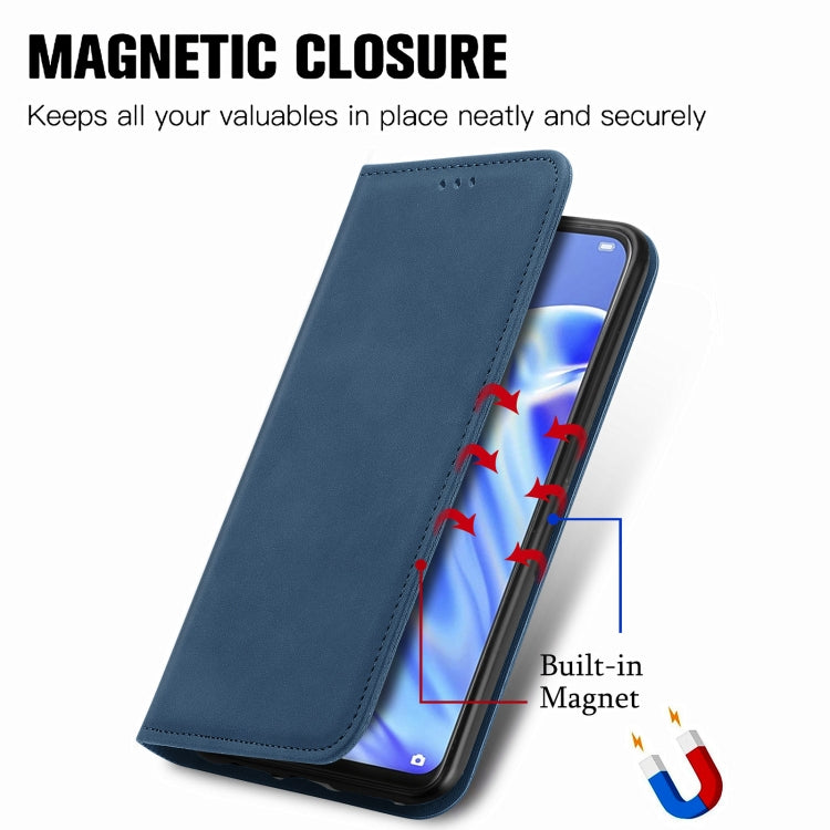 Retro Skin Feel Business Magnetic Horizontal Flip Leather Case With Holder & Card Slots & Wallet & Photo Frame For OPPO  F15