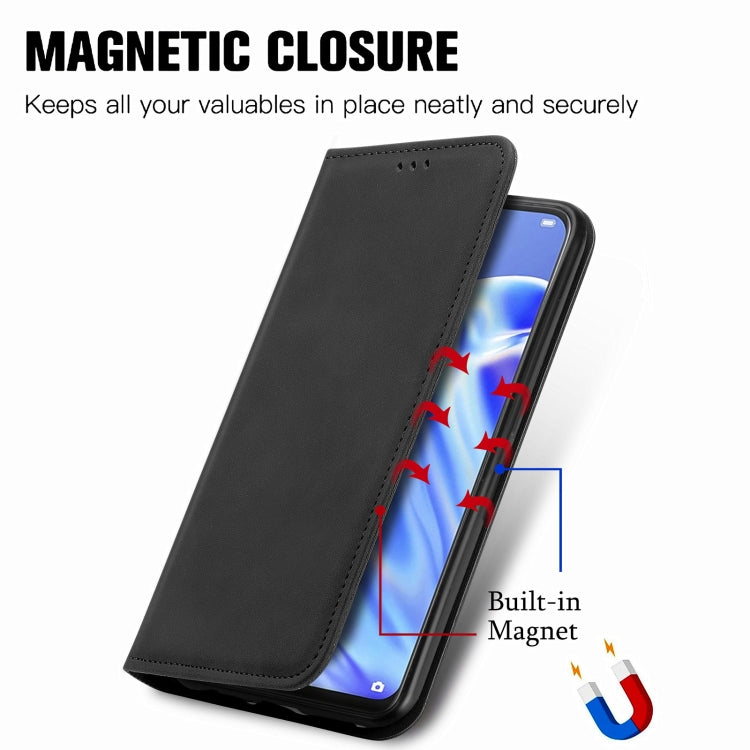 Retro Skin Feel Business Magnetic Horizontal Flip Leather Case With Holder & Card Slots & Wallet & Photo Frame For OPPO  F15